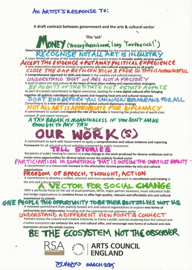 Response by Deborah Mason to RSA draft Cultural Contract