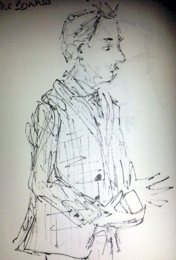 The Banker - terrified by the artists - tim hulbert. Participation on Trial 2015